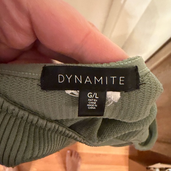 Dynamite Green Ribbed Tank Top - Picture 2 of 2